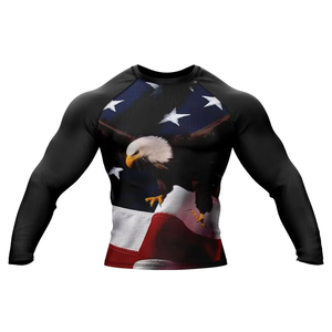 Custom Logo Wholesale Design Your Own Sublimation <b>Printed</b> Jiu Jitsu Mma for Men Bjj Shirts Rashguard - Product Image 1