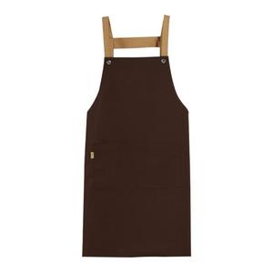 ผ้ากันเปื้อนผ้าคอตตอนโพลีเอสเตอร์ทนทานสำหรับโรงแรมร้านอาหารคาเฟ่บริกรชุดงานทำความสะอาดห้องครัวขายส่ง - Product Image 1