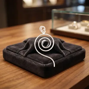 Colgantes de latón plateado hechos a mano para mujer, estilo clásico, con ónix negro natural engastado en bisel, piedra preciosa de tercer fabricante - Product Image 6