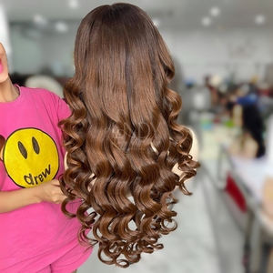 Pelucas de color marrón ondulado de cabello crudo de la más alta calidad de cabello humano vietnamita 2025 - Product Image 6
