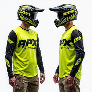 Maillot de motocross à manches longues pour homme, chemise de course de moto tout-terrain, respirant, coupe personnalisée, confortable, vêtements de course automobile - Product Image 2