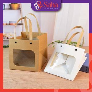 Sac en papier kraft personnalisable avec impression OEM au design mignon pour les petits cadeaux et les emballages de bijoux Sac d'artisanat de fantaisie avec nom de logo - Product Image 6