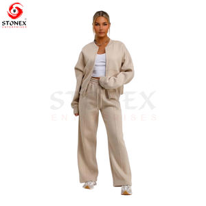 2024 nueva sudadera de otoño, conjunto de pantalones de dos piezas, chándal para correr para mujer, conjunto de sudaderas con capucha y pantalones cortos con cremallera - Product Image 1