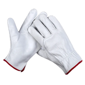 Gants de conducteur en cuir de peau de grain de vache imperméables et antidérapants de taille XL pour la sécurité du soudage de construction - Product Image 1