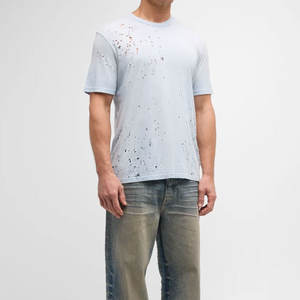 Camiseta Informal Desgastada de Fábrica, Nueva Camiseta de Alta Calidad al por Mayor para Hombre, Camiseta de Manga Corta Desgastada - Product Image 4