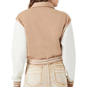 Vente en gros de veste universitaire tendance pour femmes Blouson aviateur surdimensionné brodé personnalisé Baseball Letterman Laine mélangée dames - Product Image 5