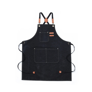 Delantal de algodón de lona impermeable personalizable para Chef camarero peluquería hogar Cocina - Product Image 5