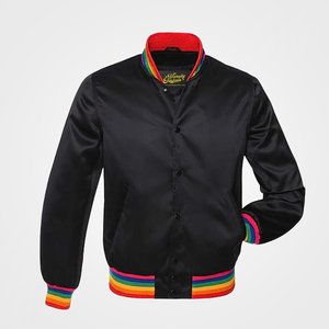 2025 Varsity Jacket personnalisé tache OEM laine Nylon soie hommes Baseball Varsity vestes collège personnalisé Bomber Jacket en gros - Product Image 1