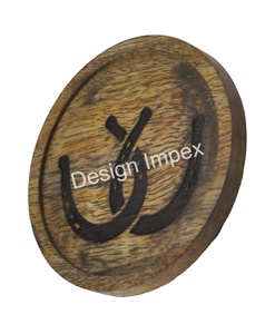 Dessous de verre en bois écologiques vente chaude sous-verres équestres et table présentoir de bureau tapis et tampons en bois tasse napperons en verre - Product Image 2