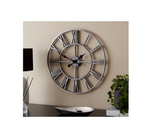 Reloj de pared de hierro y metal hecho a mano de diseñador único para decoración de dormitorio aspecto elegante de gran tamaño con estilo antiguo Premium - Product Image 4