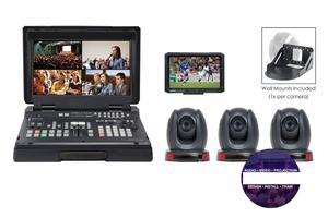 Ensemble de commutateur vidéo tout-en-un HS-1600T Mark II avec 3 caméras 3PTC-140T - Product Image 3