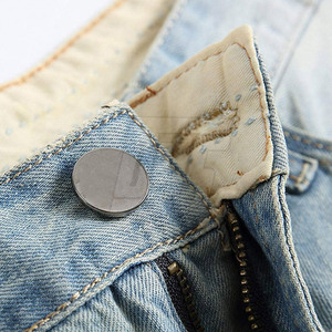 กางเกงยีนส์ขาสั้นสำหรับผู้ชายกางเกงยีนส์ขาสั้นมีสีตัดกันคุณภาพสูงสวมใส่สบาย - Product Image 3