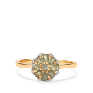 Anillo de Alejandrita Orissa de 0.68ct con Circonita Blanca en Oro de 14K, Corte Cojín, Joyería Fina - Product Image 2