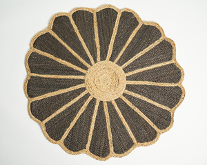 Urban Oasis Modern Eco-Friendly Yute Rug Handwoven Felpa Lana Patrón geométrico Contemporáneo para Perfect Home Floor Sanctuary - Product Image 5