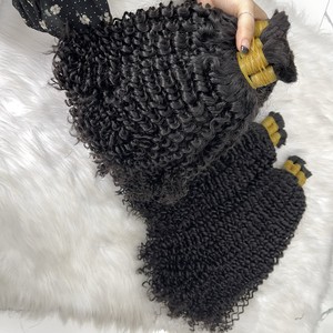 Vente en gros Extensions de cheveux vierges vietnamiennes noires à vagues profondes de haute qualité cuticules alignées 100g toutes les couleurs conviennent en vrac - Product Image 6