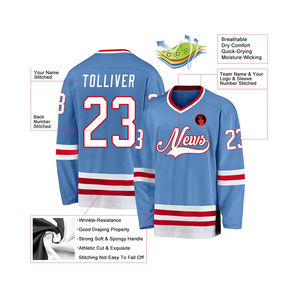Maillot de hockey sur glace en maille de polyester pour joueurs professionnels personnalisés OEM de nouveau style pour hommes maillot de hockey sur glace sur mesure pour hommes - Product Image 4