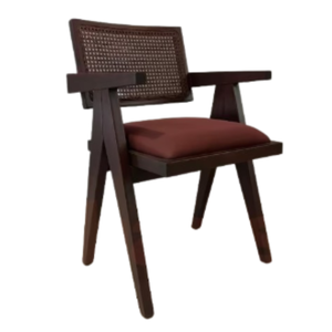 Sillas de Comedor Modernas de Madera con Asiento Acolchado y Acabado Liso para Villa y Parque - Product Image 1