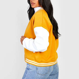 Hombres de alta calidad Letterman Chaquetas Invierno Manga larga Abrigos cuero bomber chaqueta personalizada - Product Image 4