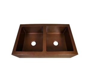 Fregadero de decoración Premium Farmhouse Barra de cobre Fregadero Nuevo escurridor Cocina personalizada Cubo de cobre Hoteles-Proveedor directo del fabricante - Product Image 2