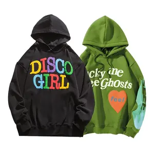 Sweat-shirts à capuche unisexes en molleton de polyester et coton, personnalisables avec logo brodé, pour homme, automne, haute qualité, vente en gros - Product Image 1