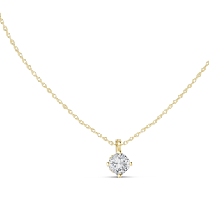 จี้เพชร CVD ทรงกลม 1 กะรัต คุณภาพ VVS-VS สี EF สร้อยคอทองคำ 18KT, 14KT, โรสโกลด์, เยลโลว์โกลด์, ไวท์โกลด์ หรูหรา - Product Image 3