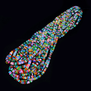 ลูกปัดโอปอลเอธิโอเปีย AAA+ ขนาด 4 มม.-6 มม. ทรงรอนเดลเหลี่ยมเพชรพลอย หลากสีธรรมชาติ ความร้อนสูง สำหรับทำเครื่องประดับ - Product Image 3