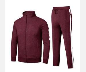 Conjuntos Deportivos Unisex de Dos Piezas, 100% Algodón, Impresión Personalizada al por Mayor, Ropa Deportiva de Invierno con Cierre de Cremallera, Cómodos para Correr - Product Image 1