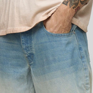 กางเกงยีนส์ทรงหลวมสำหรับผู้ชายกางเกงสตรีทผ้าคอตตอน100% ทรงหลวมไซส์ใหญ่พิเศษ - Product Image 4
