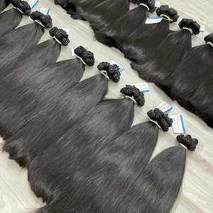 Precio al por mayor 100% Extensiones de cabello de trama de paquete recto natural de cabello humano vietnamita crudo listo para enviar - Product Image 2