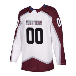 Maillot de hockey sur glace en polyester de qualité supérieure, conception libre, impression par sublimation, maillots d'uniforme de hockey sur glace personnalisés avec logo brodé - Product Image 2