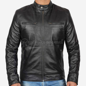 Venta caliente Hombres Ropa Chaqueta de cuero Nueva moda Hombres Chaqueta de cuero a prueba de viento - Product Image 2