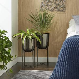 Planter With <b>Stand</b> Gold Plated Finished for Living Room Stylish Home Decor Beautiful Home Decoration Items for Living Room - Product Image 1