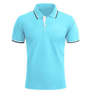 Manga corta informal de verano para hombre para camisas Tela de punto transpirable Diseño bordado de alta calidad - Product Image 1