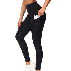 Personalizado transpirable Buttery suave botín de punto de algodón de cintura alta Atlético gimnasio Scrunch trasero Yoga cintura elástica Yoga Leggings - Product Image 1