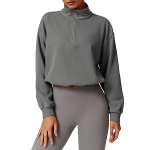 Sweat à capuche d'hiver pour femmes avec fermeture éclair High Street Style unisexe Double poches surdimensionné sweats amples haut vêtements d'extérieur en cuir - Product Image 1