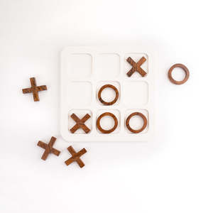 Mármol de calidad experta con Tic-Tac-Toe de madera Juego Tablero de mármol con XO de madera para niños y adultos - Product Image 6