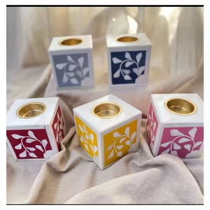 Modern <b>Burner</b> Boxes Luxury Mother of Pearl Inlay Arabic Incense <b>Burner</b> Mubkhar Handcrafted Bakhoor Tray & Dual-Use <b>Candle</b> Holder - Product Image 2