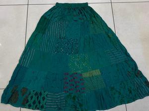 กระโปรงยาวผ้าเรยอนโบฮีเมียนสำหรับผู้หญิง, ชุดเดรสผ้าฝ้ายฮิปปี้สไตล์วินเทจสไตล์อินเดียทรงเข้ารูป - Product Image 5