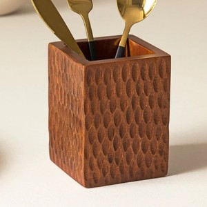 Best Selling Top Quality Textured Wooden Cutlery Holder For Cutlery And Utensils Holder in Best Price - Product Image 5