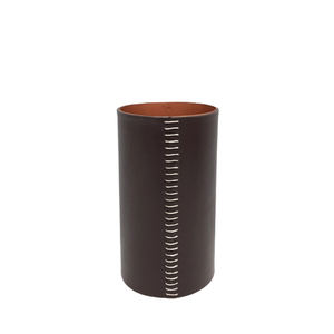 Set of 2 Modern Iron & Leather Round Flower <b>Vase</b> <b>Small</b> Size Floor Stand for Home & Wedding Decor <b>Black</b> Color - Product Image 3