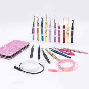 Pointe mate en fibre haute densité pointue incurvée Faux cils Extension Fiber Tip Lash Pince à épiler pour les cils de volume - Product Image 6