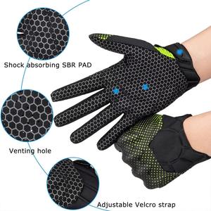 Gants de cyclisme professionnels à doigts complets en gros avec impression personnalisée, en néoprène/cuir/polyester, design écologique - Product Image 6