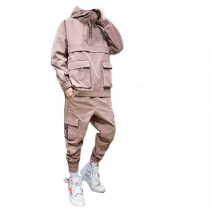 ชุดวอร์มฮิปฮอป100% 2ชิ้นผ้าโพลีเอสเตอร์สำหรับผู้ชายชุดวิ่งออกกำลังกายแบบกำหนดเองพิมพ์ลายนูนขนาด6XL ฤดูหนาว - Product Image 4