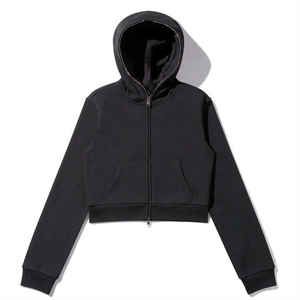 เสื้อฮู้ดดี้ผู้หญิง สไตล์ดิสเทรส พิมพ์ลายตามสั่ง ล้างสีแบบแอซิดวอช ซิป ผูกเชือก ผ้าเฟรนช์เทอร์รี่ถัก ลายซันเฟด โลโก้ด้านหน้าแบบเรียบ - Product Image 5