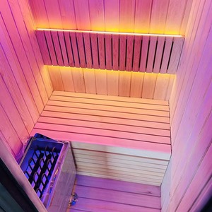 Nueva sala de sauna al aire libre de madera de cedro rojo canadiense 3-12 personas - Product Image 2