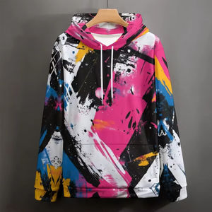 Sweats à capuche en sublimation 100% coton, à capuche, en tissu éponge, pour l'hiver, pull-over, écologique, respirant, séchage rapide, léger, avec poche, personnalisable - Product Image 6