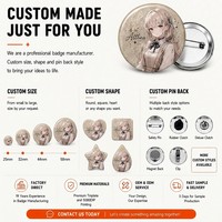 Individuelle Anime-Kunstwerk-Blechbuttons mit Einzelverpackung für den Einzelhandel