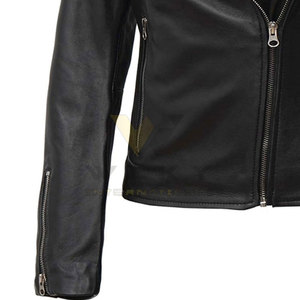 Meilleur prix Veste en cuir pour femmes Veste en cuir teinte unie à vendre Concevez votre propre veste en cuir pour femmes - Product Image 6