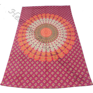 Tapiz de algodón para decoración de pared, tapiz de Yoga, Mandala psicodélico, para dormitorio y playa - Product Image 2