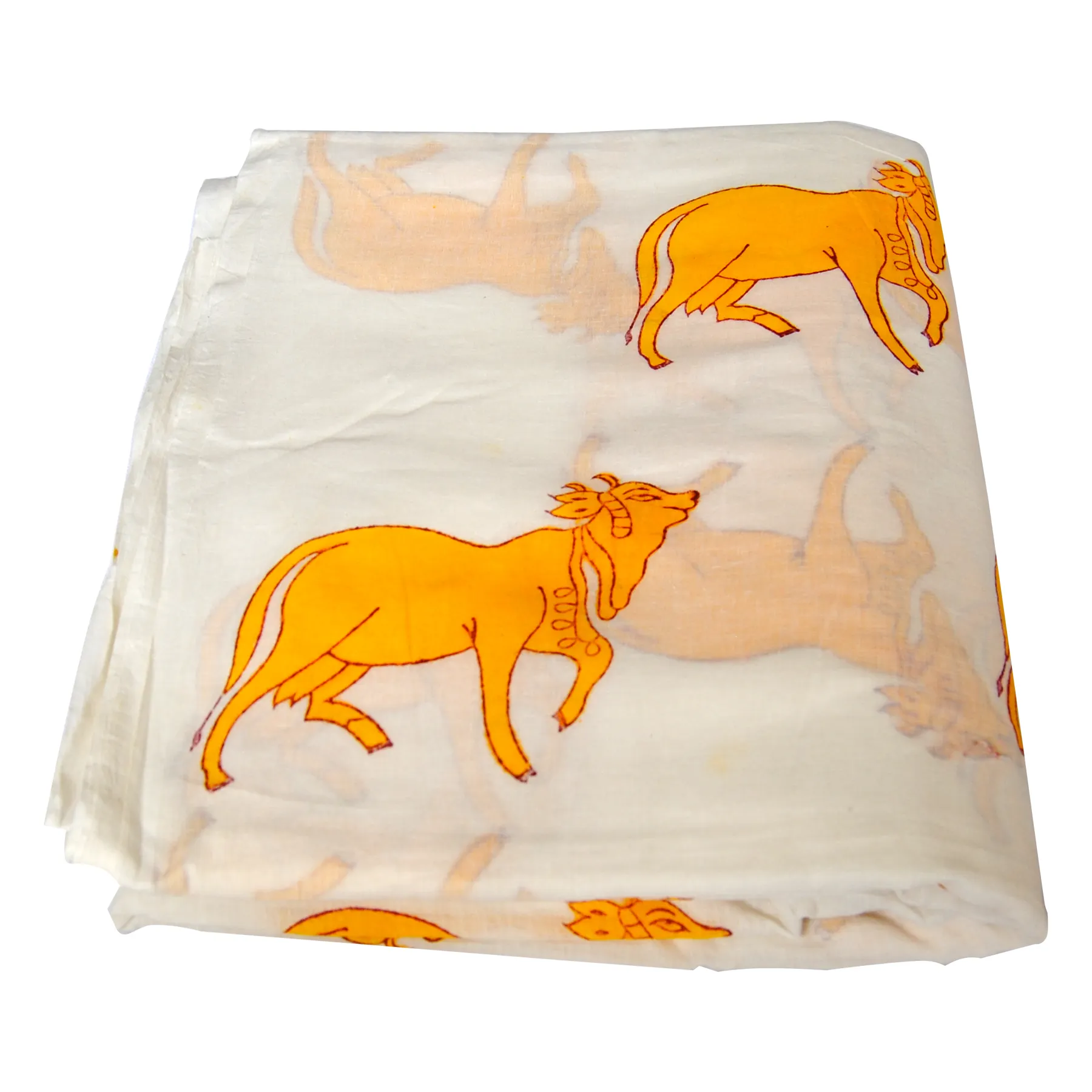 Высококачественная индийская хлопчатобумажная ткань с принтом в виде животных для изготовления изделий ручной работы белая вуаль для бега по двору оптом